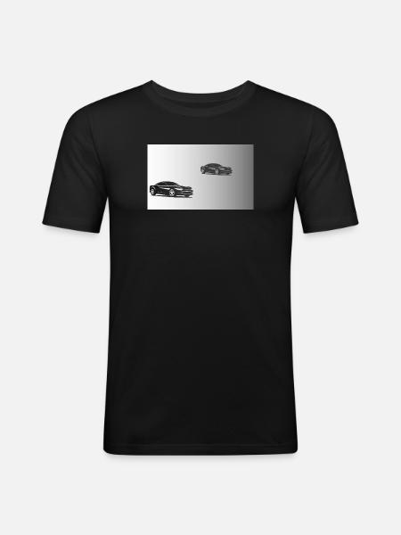 Auto - Männer Slim Fit T-Shirt - Schwarz