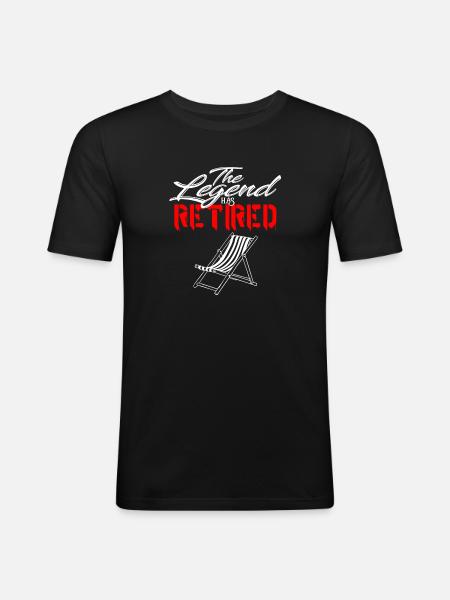 Legenden har gått i pension - pensionär, pensionär, pension - Slim Fit T-shirt herr - svart