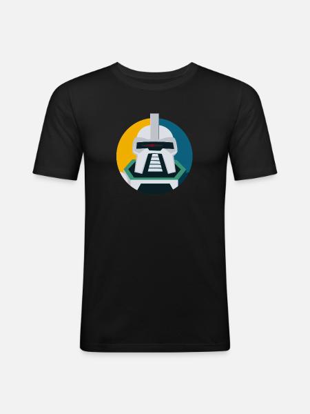 Galactic robotic dreams - Men's Slim Fit T-Shirt - black