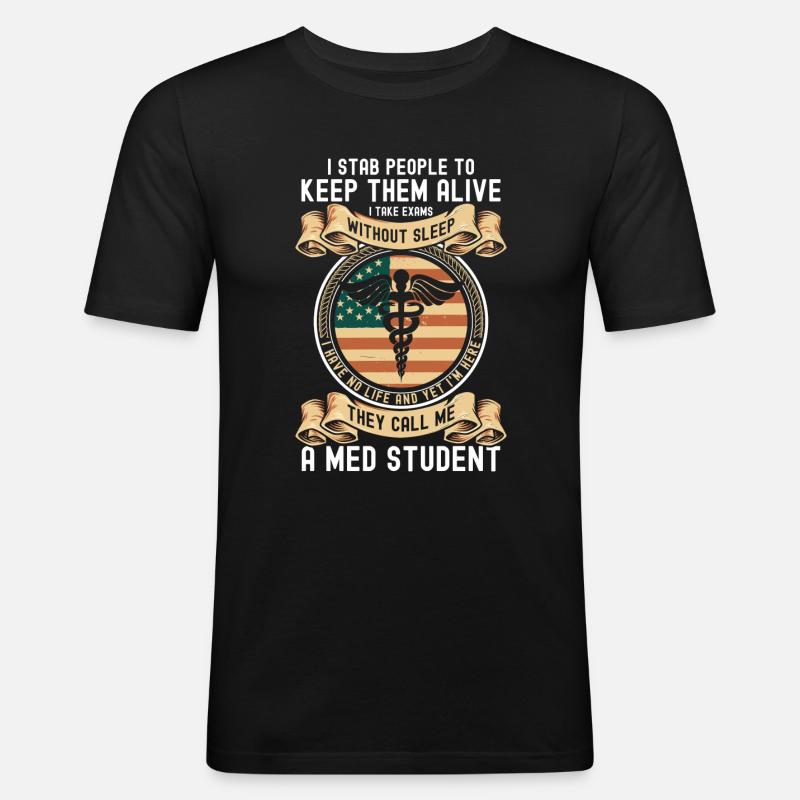 Student Informatik - Männer Slim Fit T-Shirt - Schwarz