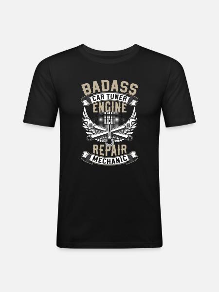 Tuner Car Driver Drifting Engine - Men's Slim Fit T-Shirt - black
