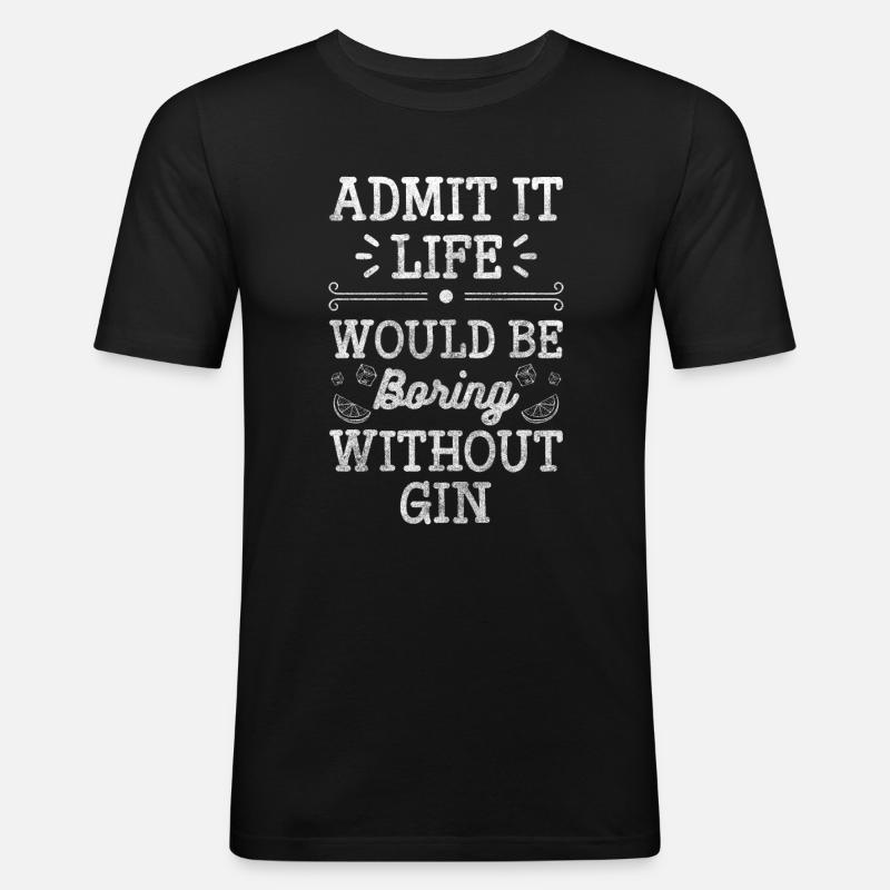 drinker drink long drink - Men's Slim Fit T-Shirt - black