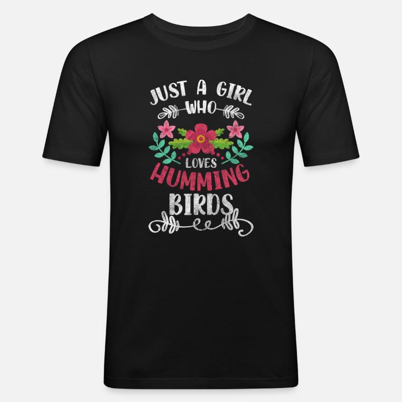 Vogel Tiere Liebe Frühling - Männer Slim Fit T-Shirt - Schwarz