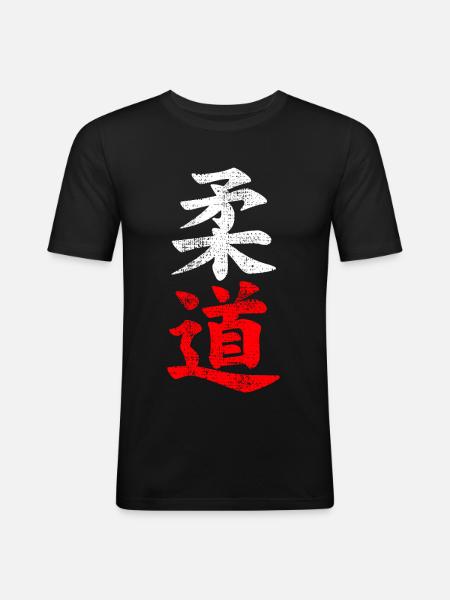Judo characters - Men's Slim Fit T-Shirt - black