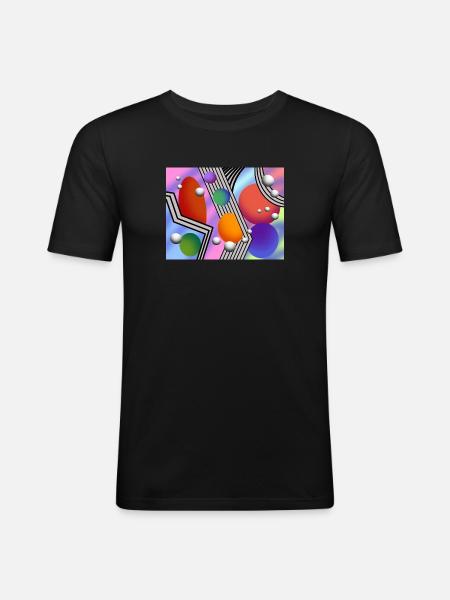 SpaceBalls - Männer Slim Fit T-Shirt - Schwarz