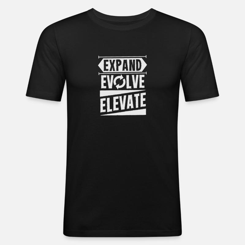Expand - Evolve - Elevate - Men's Slim Fit T-Shirt - black