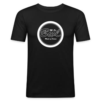 Administration des affaires Master of Science in - T-shirt près du corps Homme - noir - Devant - Nik (191cm)