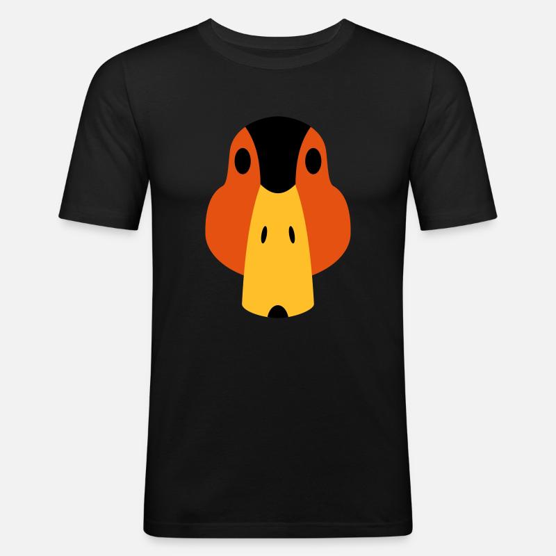 Ente / stilisiert - Männer Slim Fit T-Shirt - Schwarz