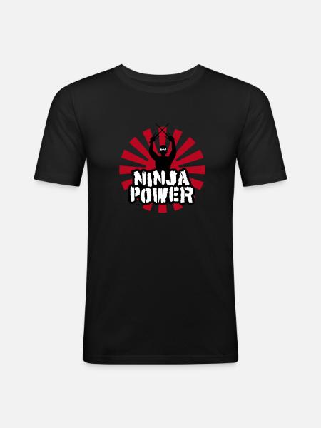 Ninja Power - Men's Slim Fit T-Shirt - black