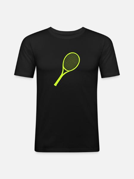 Tennis racket - Men's Slim Fit T-Shirt - black