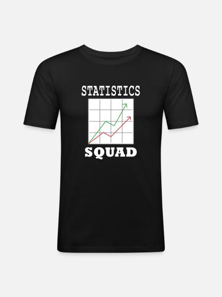 Statistics Analyst Data Manager Statistician - Men's Slim Fit T-Shirt - black