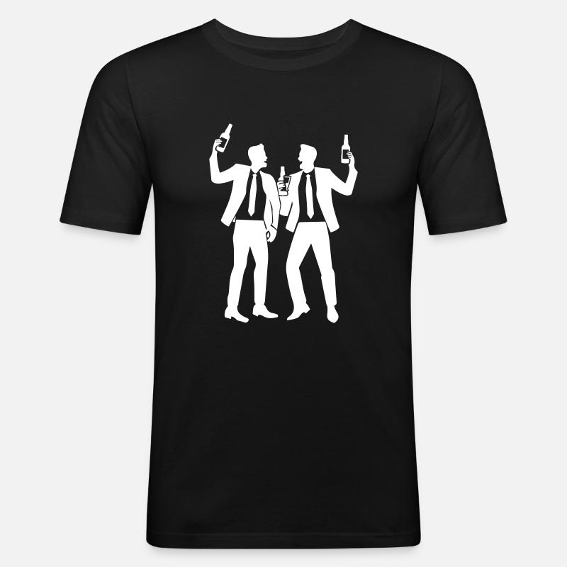Team Drinking Mannschaft - Men's Slim Fit T-Shirt - black