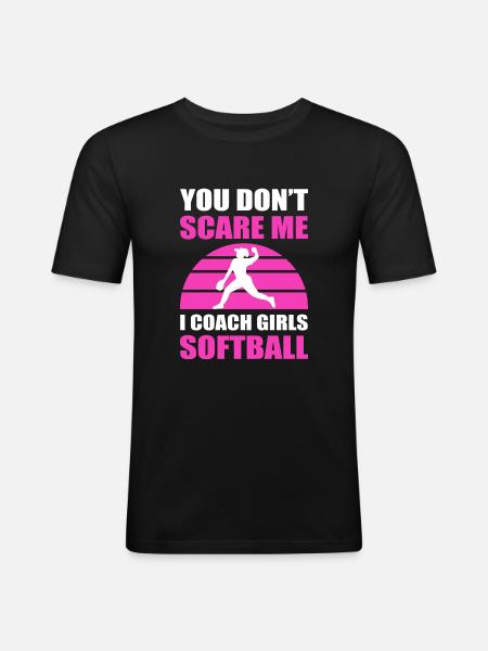 Softball Softball Players - Men's Slim Fit T-Shirt - black