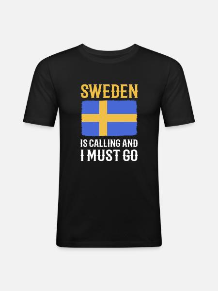 Sweden Swedish - Men's Slim Fit T-Shirt - black