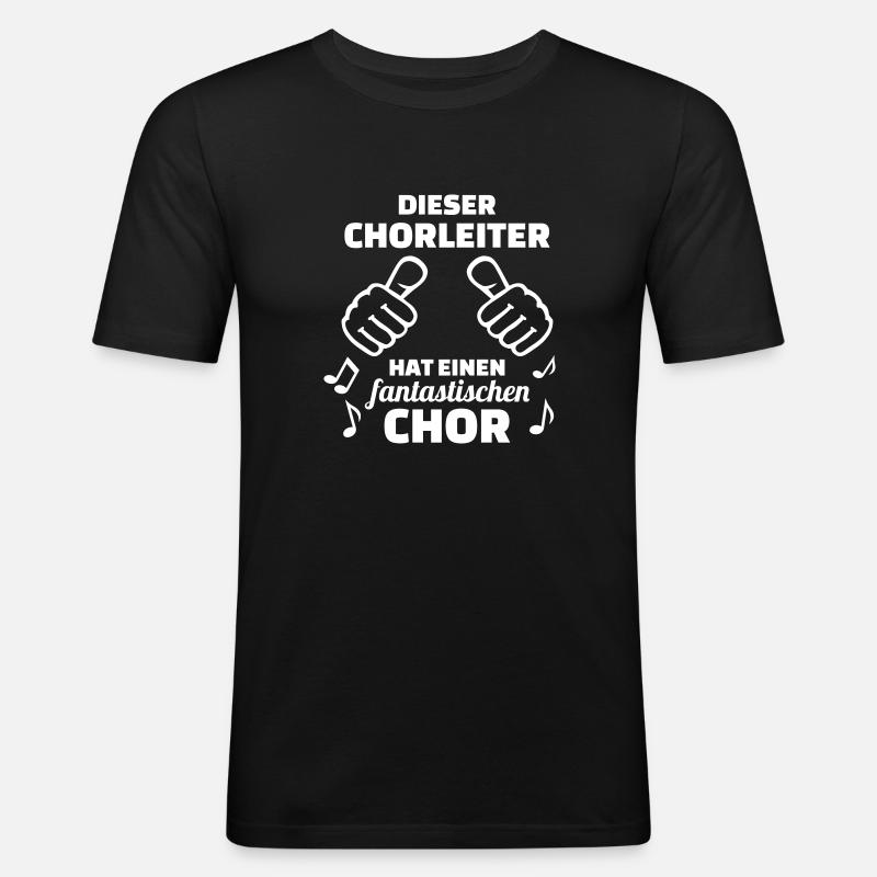 Chor - Männer Slim Fit T-Shirt - Schwarz