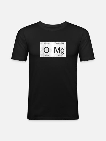 OMG periodic table - Men's Slim Fit T-Shirt - black