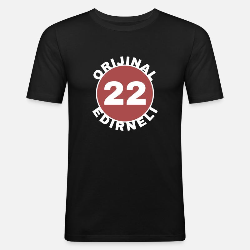 Edirne - Männer Slim Fit T-Shirt - Schwarz