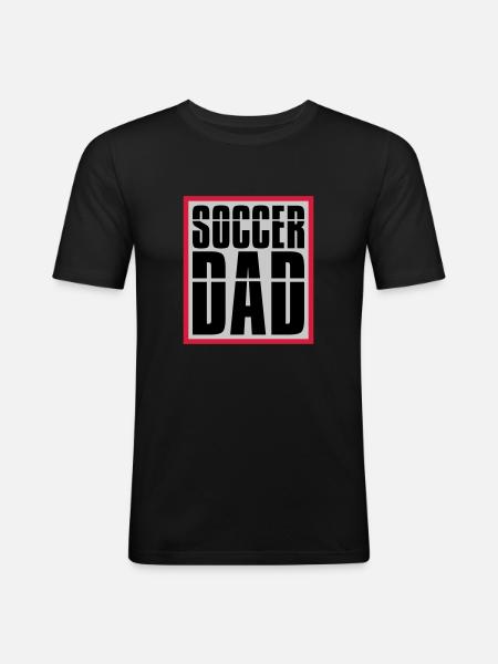 Cool Soccer Dad Logo - Men's Slim Fit T-Shirt - black