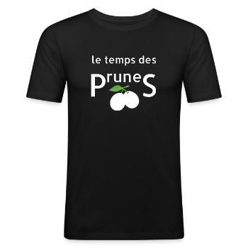 Mode Femme. Woman Fashion. - T-shirt près du corps Homme - noir - Devant - Nik (191cm)