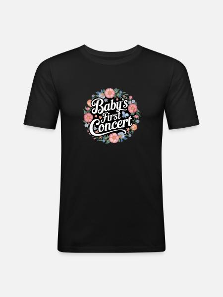 Baby's First Concert 16 - Männer Slim Fit T-Shirt - Schwarz