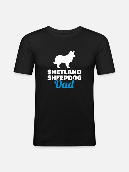 Shetland Sheepdog - Men's Slim Fit T-Shirt - black