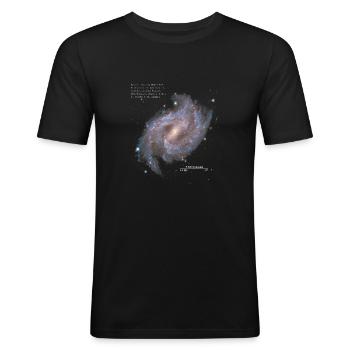 Spiralgalaxie NG2525 - Männer Slim Fit T-Shirt - Schwarz - Vorne - Nik (191cm)