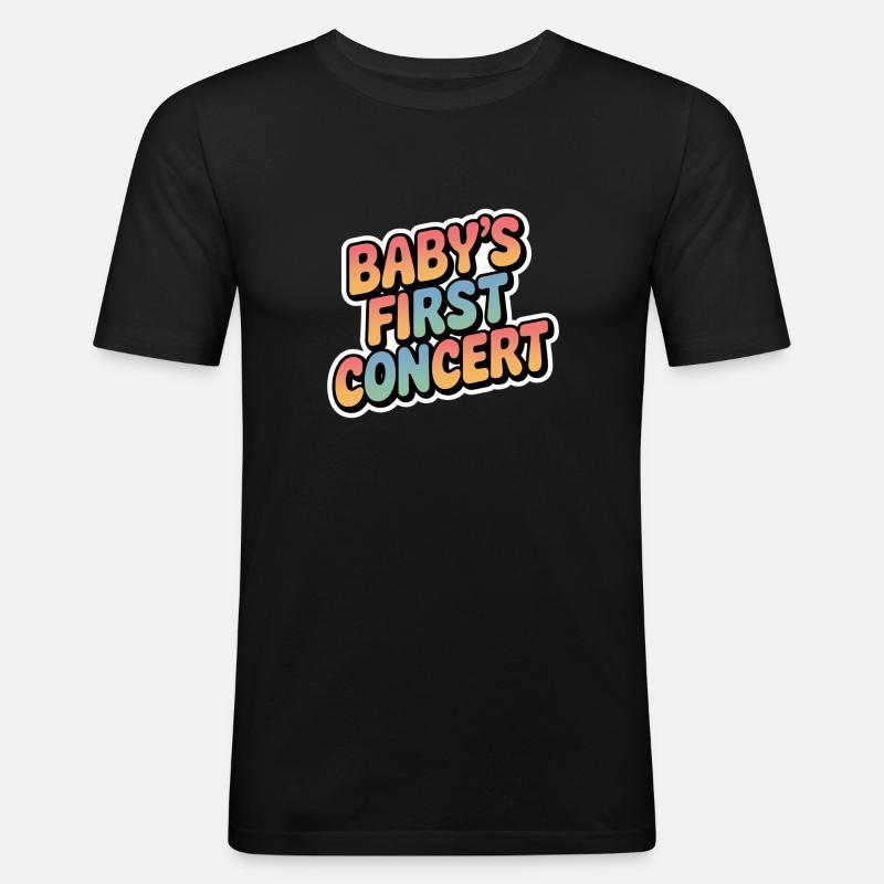 Baby's First Concert 18 - Männer Slim Fit T-Shirt - Schwarz