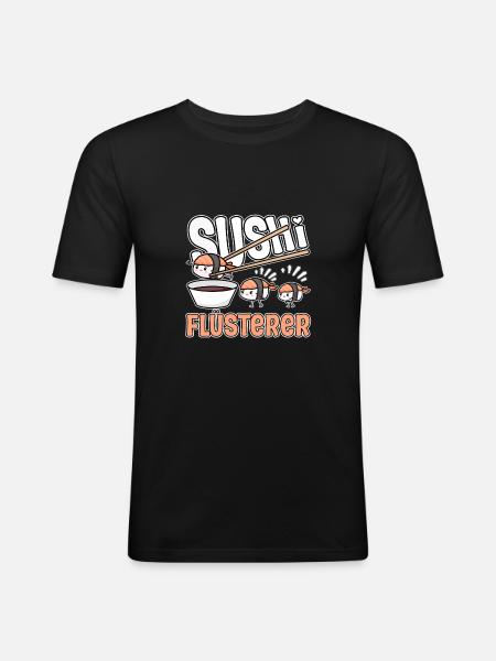 Sushi Lover Sushi Whisperer Design - Men's Slim Fit T-Shirt - black
