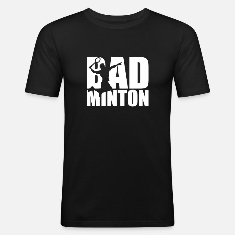 Badminton - Männer Slim Fit T-Shirt - Schwarz