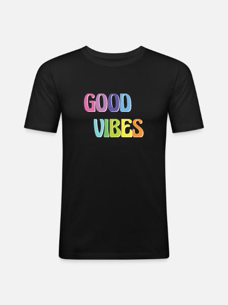 Good Vibes - Men's Slim Fit T-Shirt - black