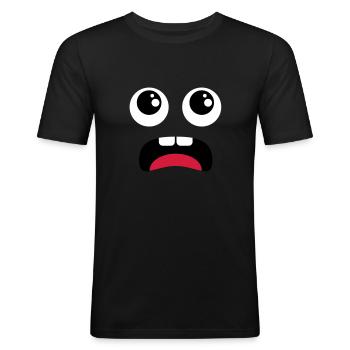 Surpris - comiqueSurpris - Comic - T-shirt près du corps Homme - noir - Devant - Nik (191cm)