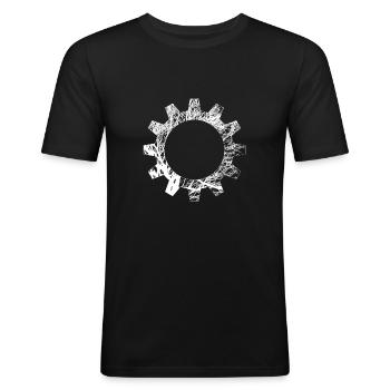 Gothic, EBM, Industrial - Men's Slim Fit T-Shirt - black - Front - Nik (191cm)