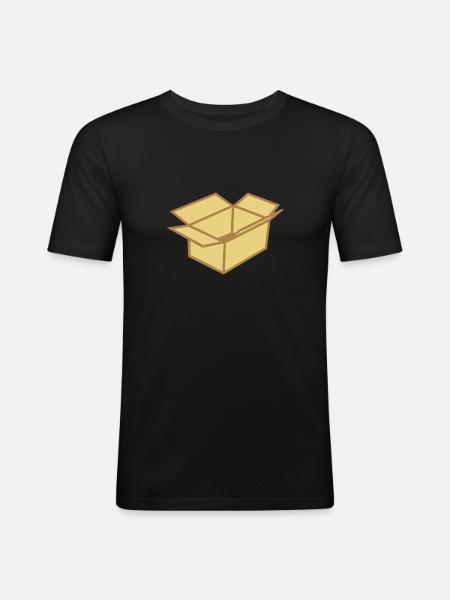 Cardboard box - Men's Slim Fit T-Shirt - black