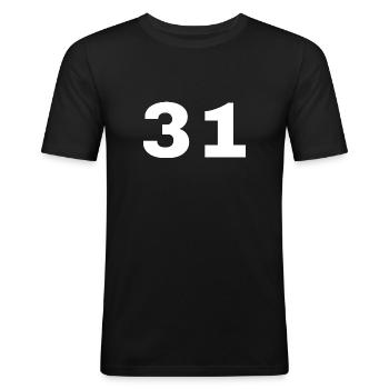 31 - T-shirt près du corps Homme - noir - Devant - Nik (191cm)