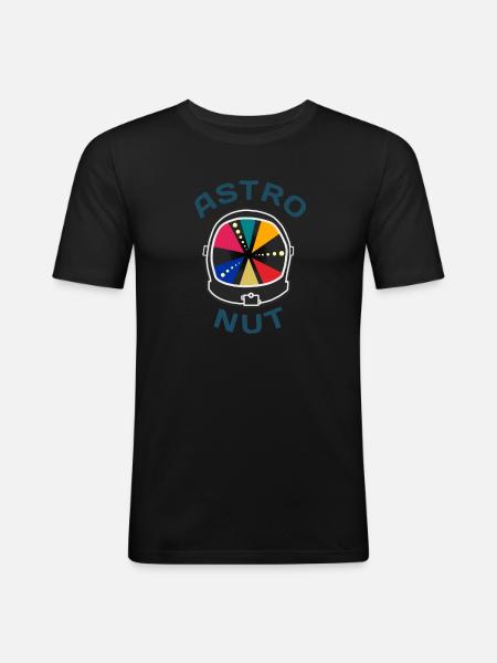 Astronaut Astro nut - Men's Slim Fit T-Shirt - black