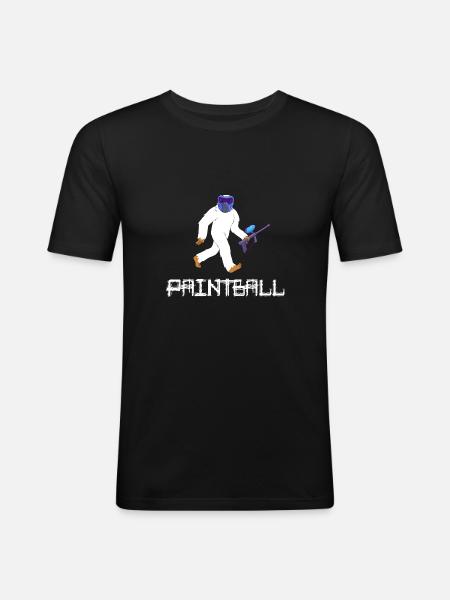 paintball gotcha paintball player - Men's Slim Fit T-Shirt - black