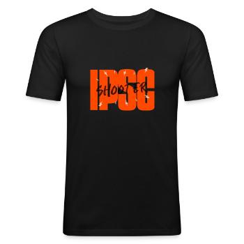 IPSC-Shooter - Männer Slim Fit T-Shirt - Schwarz - Vorne - Nik (191cm)