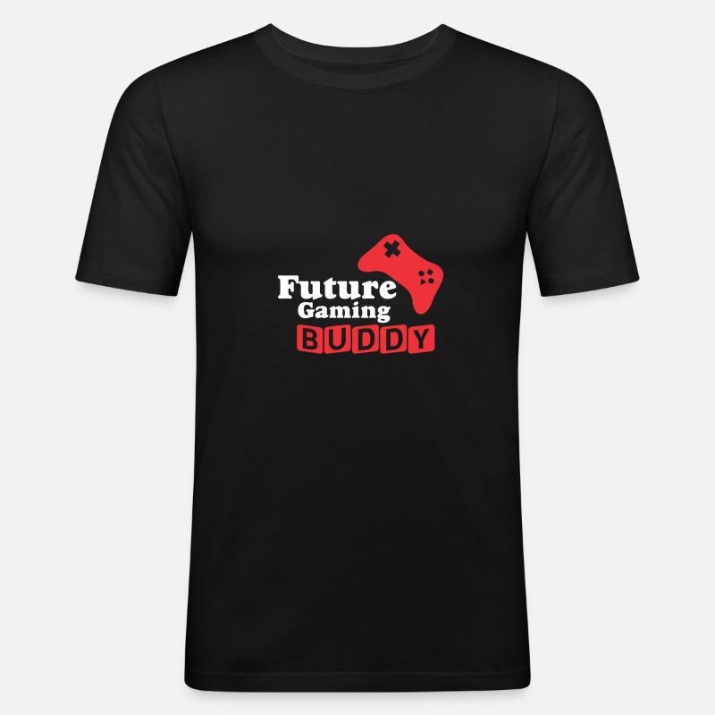 Gaming Spruch - Männer Slim Fit T-Shirt - Schwarz
