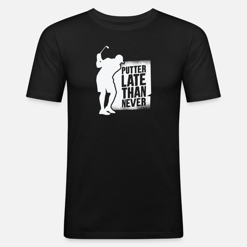 Golfspieler Golfplatz Golfer - Männer Slim Fit T-Shirt - Schwarz