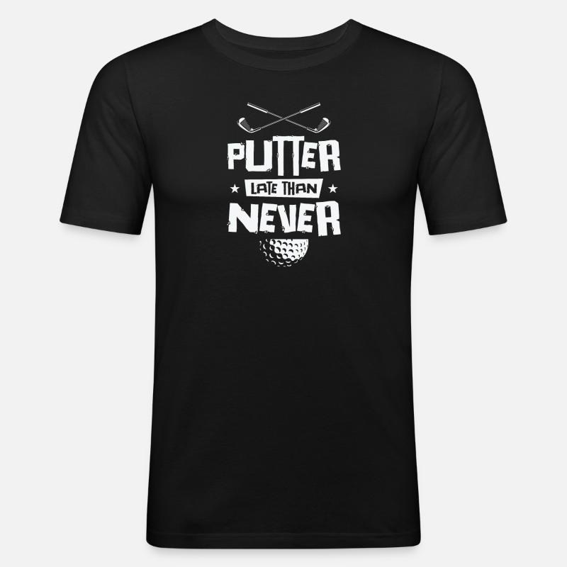 Golfspieler Golfplatz Golfer - Männer Slim Fit T-Shirt - Schwarz