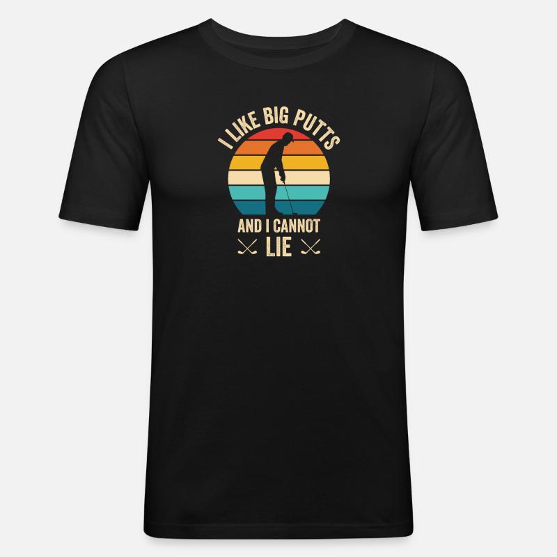 Golfspieler Golfplatz Golfer - Männer Slim Fit T-Shirt - Schwarz