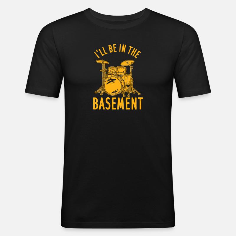Ich werde im Keller sein - Männer Slim Fit T-Shirt - Schwarz