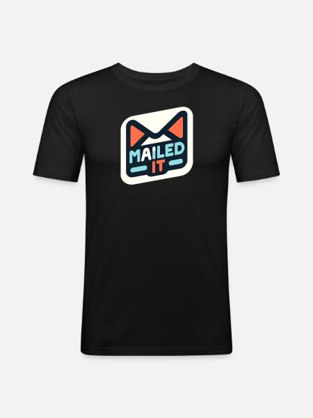 Verschickt - Männer Slim Fit T-Shirt - Schwarz
