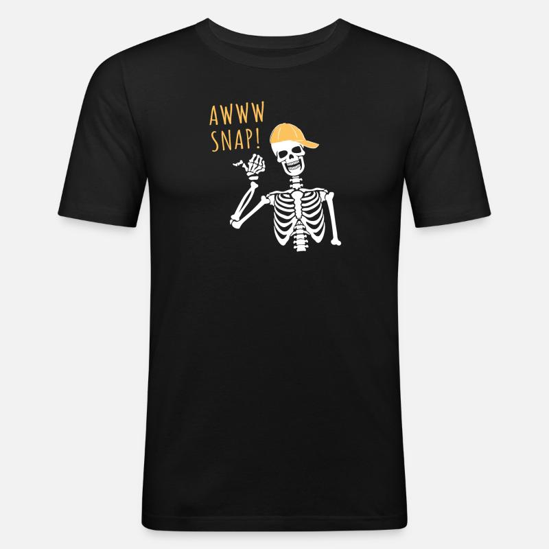 Awww Snap - Männer Slim Fit T-Shirt - Schwarz