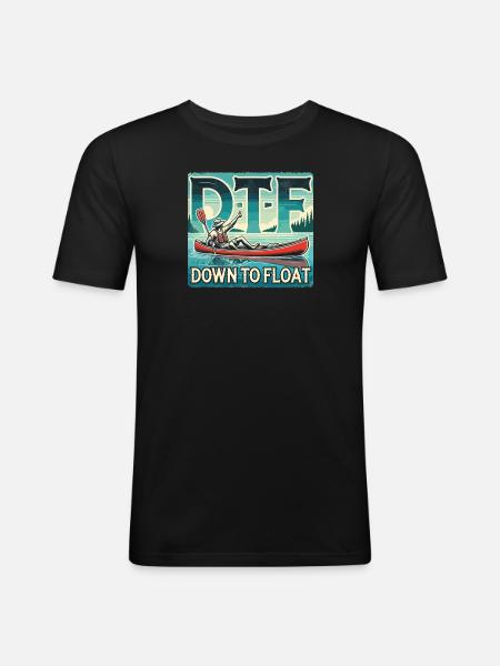 DTF - Down To Float - Männer Slim Fit T-Shirt - Schwarz