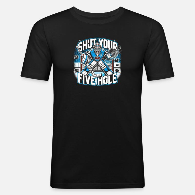 Halt dein Maul! - Männer Slim Fit T-Shirt - Schwarz