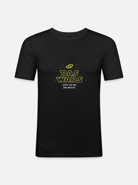 Das wars - Männer Slim Fit T-Shirt - Schwarz