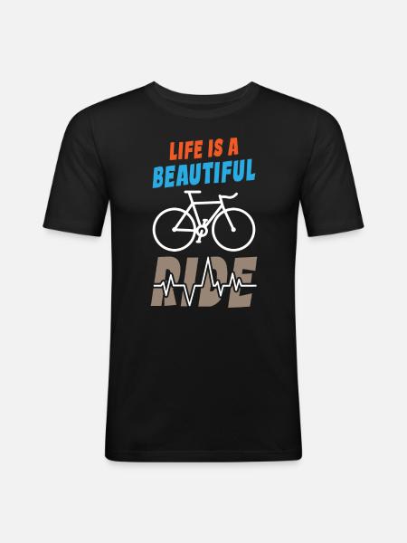 Life is Beautiful Ride - Men's Slim Fit T-Shirt - black