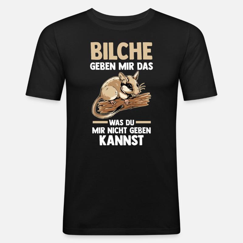 Bilch - Männer Slim Fit T-Shirt - Schwarz