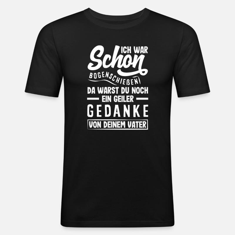 Bogenschießen Bogenschütze Geschenk - Männer Slim Fit T-Shirt - Schwarz